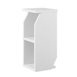 Decortie Tena Modern Slim Side Table 30Cm Storage Multipurpose White Living Room H 63Cm - thumbnail 6