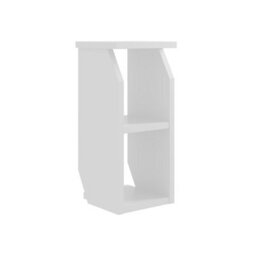 Decortie Tena Modern Slim Side Table 30Cm Storage Multipurpose White Living Room H 63Cm - thumbnail 2