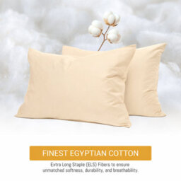 Lazzaro Premium 100% Egyptian Cotton Pillowcases 300 Thread Count 4 Pack Breathable Ultrasoft - thumbnail 2