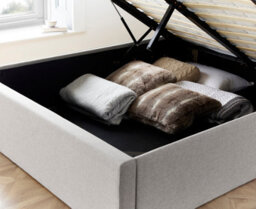 Bedmaster Wilson Grey Fabric Ottoman Bed And Majestic 1000 Pocket Sprung Mattress Double - thumbnail 5