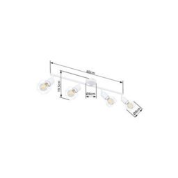 Luminosa Lighting Luminosa Xara I Ceiling Spotlight Bar White 4X E14 - thumbnail 7