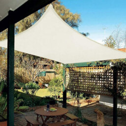 Beige 2X4M Rectangular Shade Sail Waterproof Uv Resistant - thumbnail 1