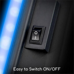 Black Floating Shelf Blue Wall Mounted Led Neon Light For Gaming Bedroom Display - thumbnail 5