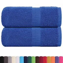 Berkfield Wash Towels 2 Pcs Frogn Blue 30X30 Cm 100% Cotton - thumbnail 2