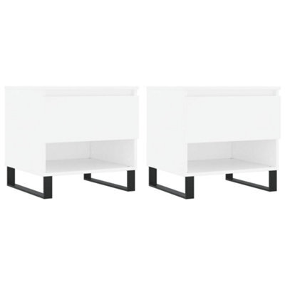 Berkfield Modern Coffee Tables 2 Pcs White 50X46X50 Cm Engineered Wood - image 1