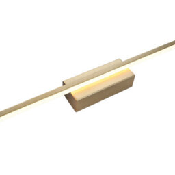 Happy Homewares Modern Designer Brushed Gold Metal Led Picture Wall Light Fitting - thumbnail 3