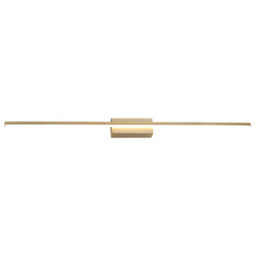 Happy Homewares Modern Designer Brushed Gold Metal Led Picture Wall Light Fitting - thumbnail 2