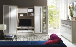 Arte Roma 5 Wall Panel For Tv Cabinet - W1200mm H1380mm D310mm In Elm & Grey Matt, Modern And Versatile - thumbnail 3