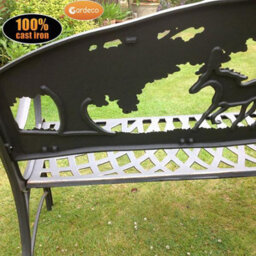 Gardeco 100% Cast Iron Bench With Horses And Tree - thumbnail 7
