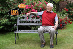 Gardeco 100% Cast Iron Bench With Horses And Tree - thumbnail 5