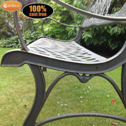 Gardeco 100% Cast Iron Bench With Horses And Tree - thumbnail 4