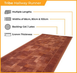 Tribe Hallway Runner Rug - Hardwearing, Non-Slip & Durable Carpet For Hall, Kitchen & Corridor - thumbnail 2