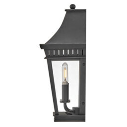 Luminosa Lighting Elstead Hinkley Chapel Hill Outdoor Wall Lantern Traditional Museum Black Ip44 2X E14 - thumbnail 5