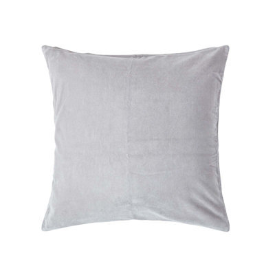 Homescapes Light Grey Velvet Cushion Cover, 40 X 40 Cm - image 1