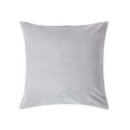 Homescapes Light Grey Velvet Cushion Cover, 40 X 40 Cm