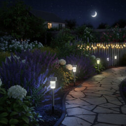 Carbeth Plants Stainless Steel Solar Lights - 5 Set - Outdoor Path & Border Lighting - thumbnail 3