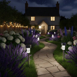 Carbeth Plants Stainless Steel Solar Lights - 5 Set - Outdoor Path & Border Lighting - thumbnail 2