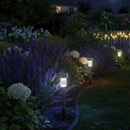 Carbeth Plants Stainless Steel Solar Lights - 5 Set - Outdoor Path & Border Lighting