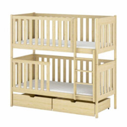 Arte David Pine Wooden Bunk Bed With Storage & 2 Bonnell Mattresses 90 X 190 Cm - thumbnail 1