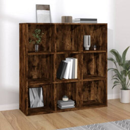 Vidaxl Book Cabinet Smoked Oak 98X29X97.5 Cm Book Cabinets - thumbnail 1