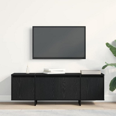 Berkfield Black Oak Tv Cabinet - 120X30X40.5 Cm - Engineered Wood - image 1