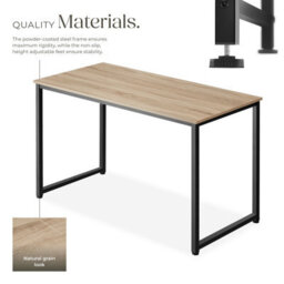 Tectake Desk Flint - Writing, Study, Computer Office Table 120 Cm - Industrial Wood Light, Oak Sonoma - thumbnail 3