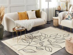 Beliani Rug Sazli Beige 160 X 230 Cm Cotton - thumbnail 2