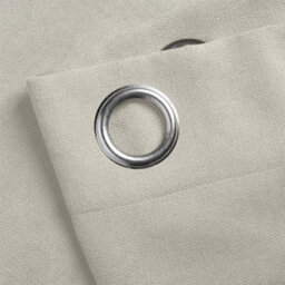Luxury Living Velvet Chenille Eyelet Curtains Ready Made Pair Cream - thumbnail 5