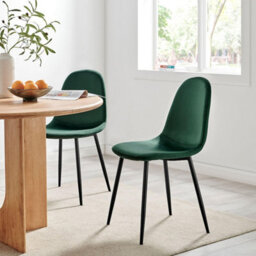 Bravich Ron Velvet Dining Chair - Green, Set Of 4 - thumbnail 5