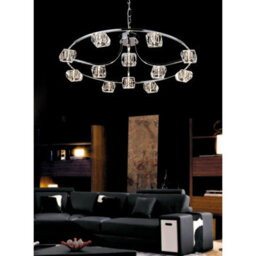 Luminosa Lighting Luminosa Polana Semi Flush Round 6 Light G4 Polished Chrome, Not Led/cfl Compatible - thumbnail 3