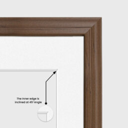 AK Frames 80X70Cm Walnut Classic Multi Photo Frame With White Mount - Holds 20 Apertures (18X) 6X4, (2X) 4X4 Photos - thumbnail 7