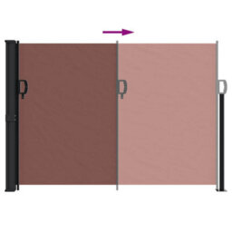 Walplus Retractable Side Awning Garden Sun Shade Canopy Gazebo For Back Door, Porch, Patio Brown 140X600 Cm - thumbnail 5