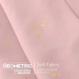 Deconovo Blackout Eyelet Curtains, Gold Constellation Printed Curtains For Bedroom, 46 X 72 Inch(W X L), Coral Pink, 2 Panels - thumbnail 2
