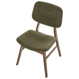 Beliani Set Of 2 Dining Chairs Elaine Boucle Dark Brown/ Green - thumbnail 8