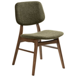 Beliani Set Of 2 Dining Chairs Elaine Boucle Dark Brown/ Green - thumbnail 5