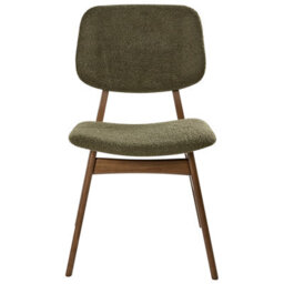 Beliani Set Of 2 Dining Chairs Elaine Boucle Dark Brown/ Green - thumbnail 6