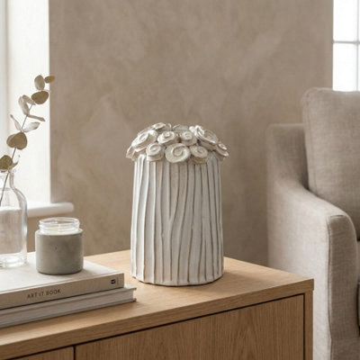 Garden Greatness Relica White Washed Flower Vase - image 1