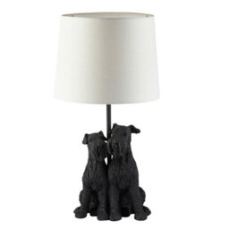 Luminosa Lighting Luminosa Westie Base & Shade Table Lamp Matt Black & Natural Linen - thumbnail 6