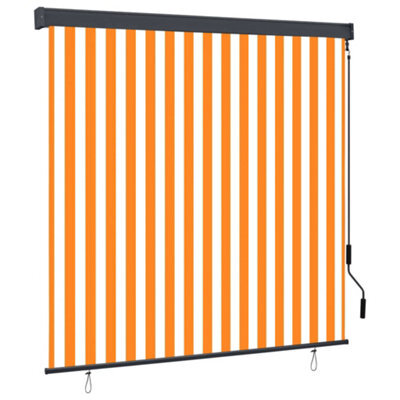 Berkfield Outdoor Roller Blind 160X250 Cm White And Orange - image 1