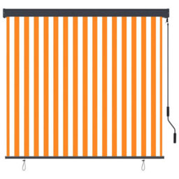 Berkfield Outdoor Roller Blind 160X250 Cm White And Orange - thumbnail 2