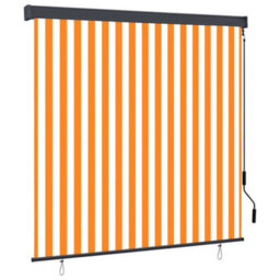 Berkfield Outdoor Roller Blind 160X250 Cm White And Orange
