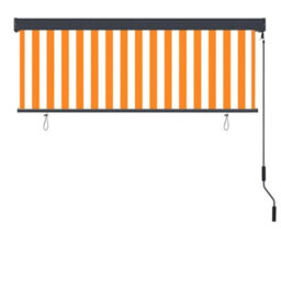 Berkfield Outdoor Roller Blind 160X250 Cm White And Orange - thumbnail 4