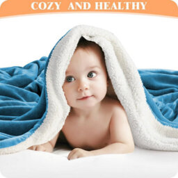 Ameha Sherpa Fleece Blanket Soft Thick Plush Warm & Reversible Throw Super King Teal Size 230X270Cm - thumbnail 8