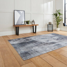 Grey Abstract Modern Rug Easy To Clean Living Room And Bedroom-120Cm X 170Cm - thumbnail 2