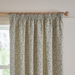Voyage Maison Voyage Cervino Leaf Jacquard Pencil Pleat Curtain Pair, Duck Egg, (W) 168Cm X (D) 229Cm - thumbnail 3