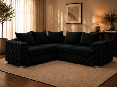 Ashton Chesterfield Sofa Black Corner Sofa