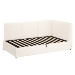 Modernluxe 3Ft Single Bed, 90X190 Cm, Daybed, Reversible Left Or Right, Hydraulic Lift Storage Bed Frame, Bouclé, Beige - thumbnail 9