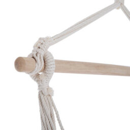 Outsunny Garden Hammock Chair Yard Hanging Rope Cotton Cloth W/ Ropes Red - thumbnail 9