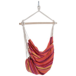 Outsunny Garden Hammock Chair Yard Hanging Rope Cotton Cloth W/ Ropes Red - thumbnail 7