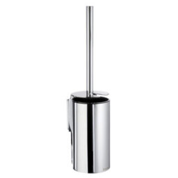 Smedbo Polished Chrome Wall Mounted Toilet Brush And Container - thumbnail 1